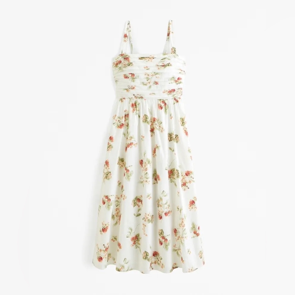 Abercrombie and Fitch Strawberry Midi Dress
